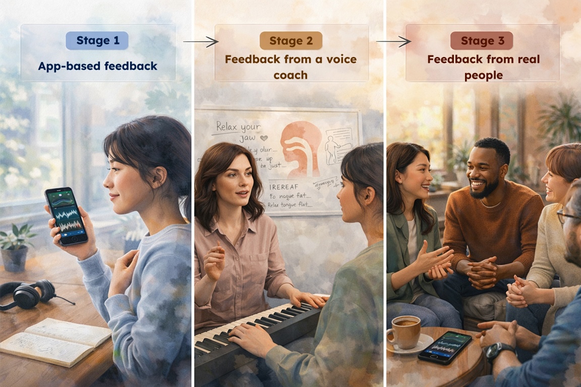 Voice Training Feedback: AI, Coach, or Real People?